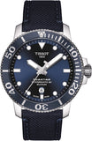 Tissot Seastar 1000 Powermatic 80 Silicium Blue Dial Blue Nylon Strap Watch For Men - T120.407.17.041.01