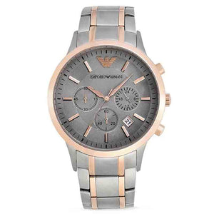 Buy Shop Emporio Armani Renato Gray Dial Gray Steel Strap Watch For Men - AR11077 USA Online