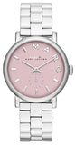 Buy Shop Marc Jacobs Baker Pink Dial Silver Steel Strap Watch for Women - MBM3280 USA Online