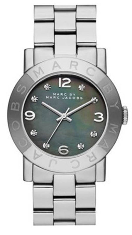 Buy Shop Marc Jacobs Amy Analog Mother of Pearl Grey Dial Silver Steel Strap Watch for Women - MBM8608 USA Online