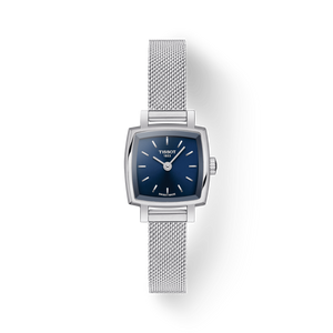 Buy Shop Tissot Lovely Square Blue Dial Silver Mesh Bracelet Watch For Women - T058.109.11.041.00 USA Online