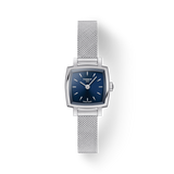 Buy Shop Tissot Lovely Square Blue Dial Silver Mesh Bracelet Watch For Women - T058.109.11.041.00 USA Online