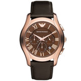 Buy Shop Emporio Armani Chronograph Brown Dial Brown Leather Strap Watch For Men - AR1701 USA Online