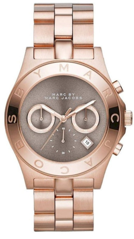 Buy Shop Marc Jacobs Blade Chronograph Brown Dial Rose Gold Steel Strap Watch for Women - MBM3308 USA Online