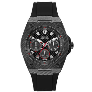 Buy Shop Guess Legacy Black Dial Black Rubber Strap Watch For Men - W1048G2 USA Online