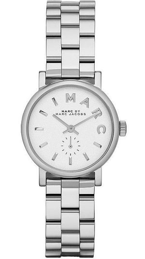 Buy Shop Marc Jacobs Baker White Dial Silver Steel Strap Watch for Women - MBM3246 USA Online