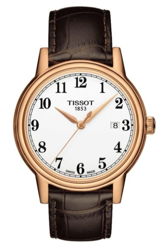 Buy Shop Tissot Carson White Dial Brown Leather Strap Watch For Women - T085.210.36.012.00 USA Online