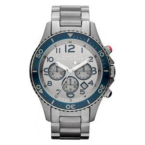 Buy Shop Marc Jacobs Rock Chronograph Silver Dial Silver Steel Strap Watch for Men - MBM5028 USA Online