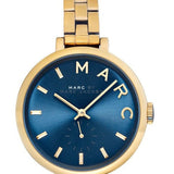 Buy Shop Marc Jacobs Sally Blue Dial Gold Steel Strap Watch for Women - MBM3366 USA Online