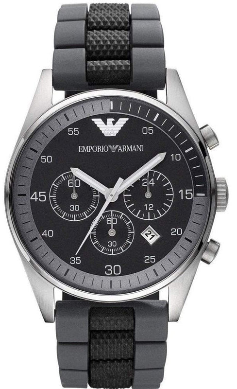 Buy Shop Emporio Armani Sportivo Black Dial Two Tone Ceramic Bracelet Watch For Men - AR5866 USA Online