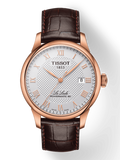 Buy Shop Tissot Le Locle Powermatic 80 Silver Dial Brown Leather Strap Watch For Men - T006.407.36.033.00 USA Online