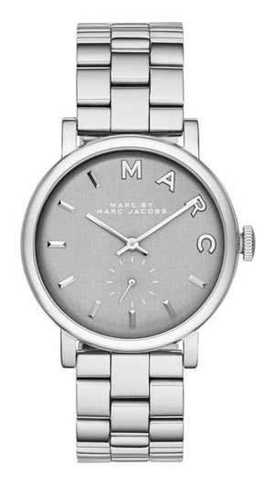 Buy Shop Marc Jacobs Baker Grey Dial Silver Steel Strap Watch for Women - MBM8630 USA Online