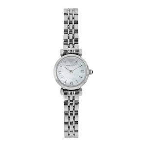 Buy Shop Emporio Armani Gianni White Dial Silver Steel Strap Watch For Women - AR1763 USA Online
