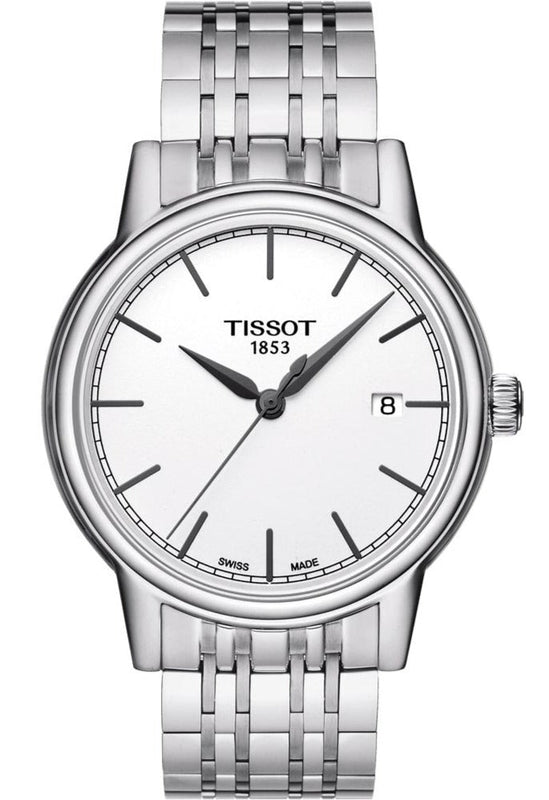 Buy Shop Tissot Carson Steel White Dial Silver Steel Strap Watch For Men - T085.410.11.011.00 USA Online