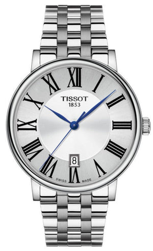 Buy Shop Tissot Carson Premium Silver Dial Silver Steel Strap Watch For Men - T122.410.11.033.00 USA Online