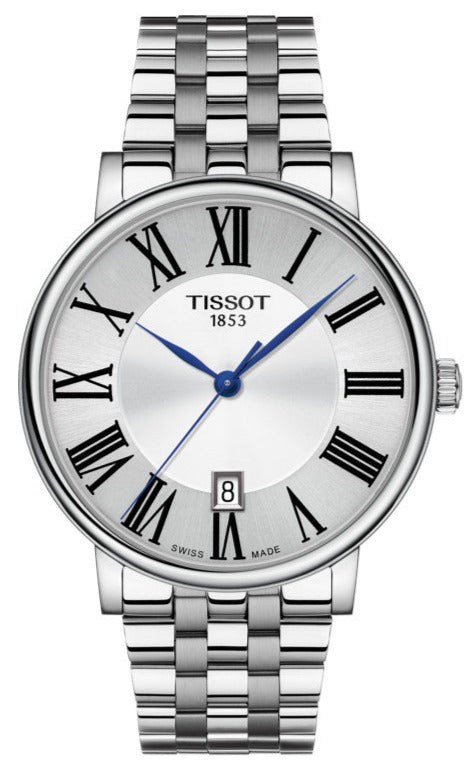 Buy Shop Tissot Carson Premium Silver Dial Silver Steel Strap Watch For Men - T122.410.11.033.00 USA Online