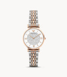 Buy Shop Emporio Armani Gianni T Bar White Dial Two Tone Steel Strap Watch For Women - AR1926 USA Online