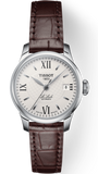 Buy Shop Tissot Le Locle Automatic Lady Silver Dial Brown Leather Strap Watch For Women - T41.1.113.77 USA Online