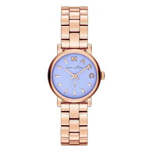 Buy Shop Marc Jacobs Mini Baker Blue Dial Rose Gold Steel Strap Watch for Women - MBM3285 USA Online