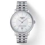 Buy Shop Tissot T Classic Carson Premium Powermatic 80 White Dial Silver Steel Strap Watch For Men - T122.407.11.031.00 USA Online