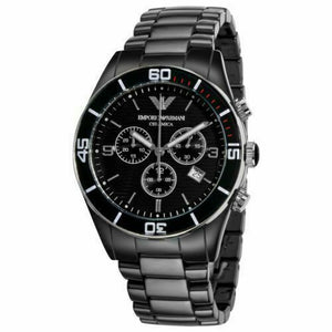 Buy Shop Emporio Armani Black Ceramic Chronograph Black Dial Watch For Men - AR1421 USA Online