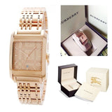 Buy Shop Burberry Nova Check Quartz Rose Gold Dial Rose Gold Steel Strap Watch for Women - BU1578 USA Online