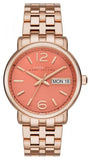 Buy Shop Marc Jacobs Fergus Orange Dial Rose Gold Steel Strap Watch for Women - MBM8648 USA Online