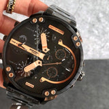 Buy Shop Diesel Big Daddy Chronograph Black Dial Black Steel Strap Watch For Men - DZ7312 USA Online