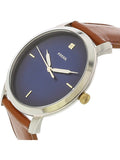 Buy Shop Fossil The Minimalist 3H Blue Dial Brown Leather Strap Watch for Men - FS5499 USA Online