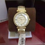 Buy Shop Michael Kors Catlin Mother of Pearl Dial Gold Steel Strap Watch for Women - MK3332 USA Online