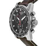 Tissot Supersport Chrono Black Dial Brown Leather Strap Watch for Men - T125.617.16.051.01