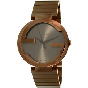 Buy Shop Gucci Interlocking XL Brown Dial Brown Steel Strap Watch For Men - YA133211 USA Online