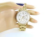 Buy Shop Guess Multi-function Diamonds White Dial Gold Steel Strap Watch for Women - W0559L2 USA Online