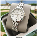Buy Shop Fossil Jacqueline White Dial Silver Steel Strap Watch for Women - ES3631 USA Online