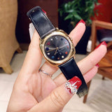 Buy Shop Marc Jacobs Mandy Black Dial Black Leather Strap Watch for Women - MJ1597 USA Online
