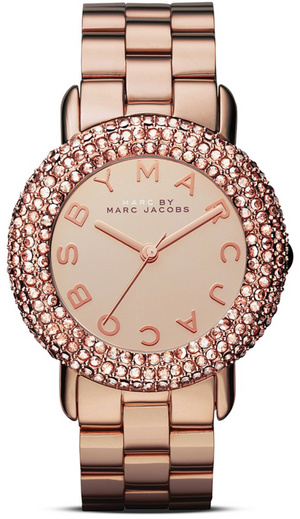 Buy Shop Marc Jacobs Marci Crystals Rose Gold Dial Rose Gold Steel Strap Watch for Women - MBM3192 USA Online