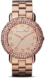 Buy Shop Marc Jacobs Marci Crystals Rose Gold Dial Rose Gold Steel Strap Watch for Women - MBM3192 USA Online