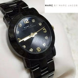 Buy Shop Marc Jacobs Amy Black Dial Black Steel Strap Watch for Women - MBM8595 USA Online