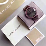 Buy Shop Michael Kors Darci Black Dial Purple Steel Strap Watch for Women - MK3554 USA Online