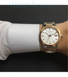 Buy Shop Burberry The City White Dial Two Tone Steel Strap Watch for Women - BU9006 USA Online