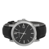 Burberry The City Black Dial Black Leather Strap Watch for Men - BU9009