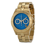 Buy Shop Marc Jacobs Blade Chronograph Blue Dial Gold Steel Strap Watch for Women - MBM3307 USA Online