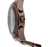 Marc Jacobs Blade Chronograph Brown Dial Brown Steel Strap Watch for Women - MBM3121