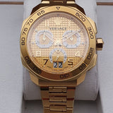Buy Shop Versace Dylos Chronograph Gold Dial Gold Steel Strap Watch for Men - VQC040015 USA Online