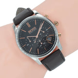 Buy Shop Hugo Boss Time One Black Dial Brown Leather Strap Watch for Men - 1513448 USA Online