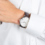 Buy Shop Tissot T Classic Tradition Silver Dial Brown Leather Strap Watch For Men - T063.610.16.038.00 USA Online
