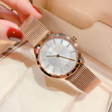 Buy Shop Calvin Klein Minimal White Dial Rose Gold Mesh Bracelet Watch for Women - K3M22Y2X USA Online