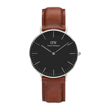 Buy Shop Daniel Wellington Classic Petite St Mawes Black Dial Brown Leather Strap Watch For Women - DW00100181 USA Online