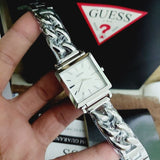Buy Shop Guess Vanity Silver Dial Silver Steel Strap Watch for Women - W1029L1 USA Online