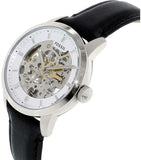Buy Shop Fossil Townsman Automatic Skeleton White Dial Black Leather Strap Watch for Men - ME3085 USA Online
